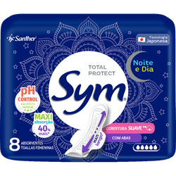 ABSORVENTE SYM NOITE E DIA 8UN COM ABAS SUAVE